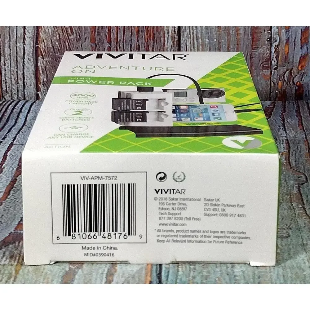 Vivitar Adventure On 2-in-1 Power Pack for GoPro HERO4 and USB Devices‎